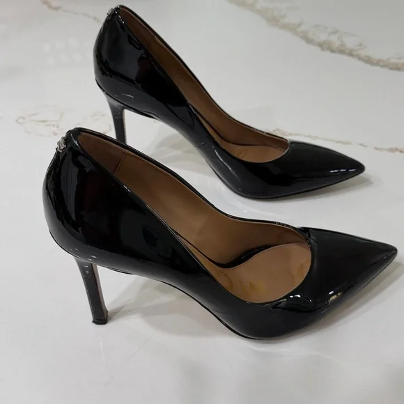 Sam Edelman Black Patent Pointed-Toe High Heel Pumps - Women's | 10.5 - Picture 4 of 10